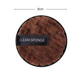 1/3Pcs 8cm Reusable Makeup Remover Discs Skincare Microfiber Washable Cleansing Sponge Make up Wipes Facial Cleansing Towel