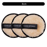 1/3Pcs 8cm Reusable Makeup Remover Discs Skincare Microfiber Washable Cleansing Sponge Make up Wipes Facial Cleansing Towel