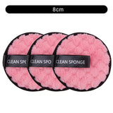 1/3Pcs 8cm Reusable Makeup Remover Discs Skincare Microfiber Washable Cleansing Sponge Make up Wipes Facial Cleansing Towel